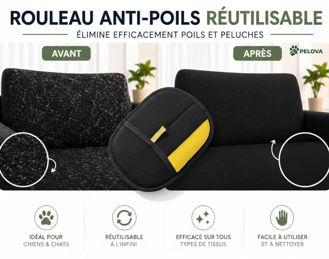 Gant Anti-Poils Pelova - Élimine les poils en un seul geste